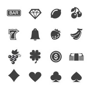 Slot machine icons Stock Illustration