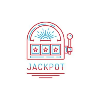 Slot machine jackpot. Stock Illustration