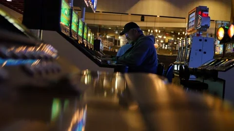 Slot Machine Player Stock Footage 43312097