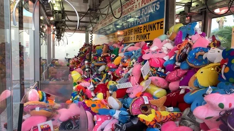 Slot machine with plush toys Stock Footage 112444530