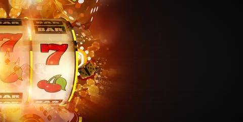Slot Machine Win Banner Stock Illustration