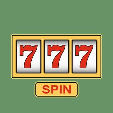 Slot machine. You win, you get 777, the jackpot. Vector illustration. Stock Illustration