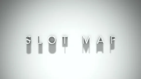 Slot map 3D title animation with shadows on a white background Stock Footage 297386155