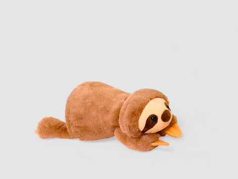 Sloth doll on a white background Stock Photos