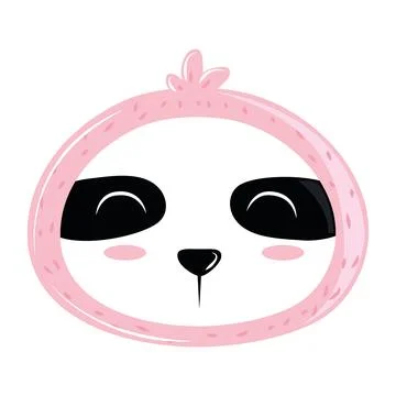 Sloth face cartoon Stock Illustration