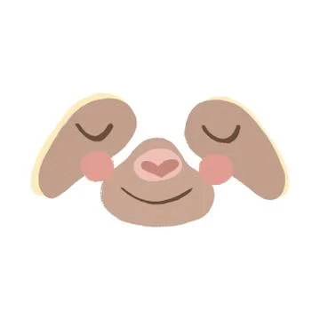 Sloth face Stock Illustration