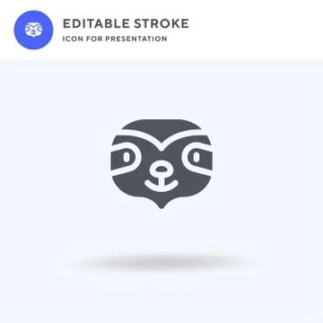 Sloth icon vector, filled flat sign, solid pictogram isolated on white, logo Illustrazione stock