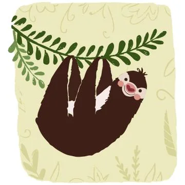Sloth in Jungle イラスト素材