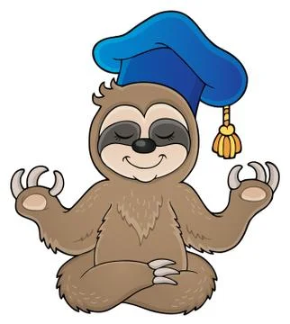 Sloth teacher theme image Stock Illustration