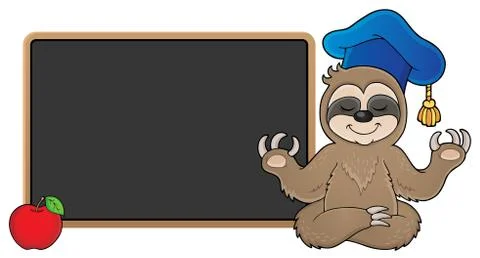Sloth teacher theme image Stock Illustration