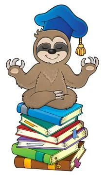 Sloth teacher theme image Stock Illustration