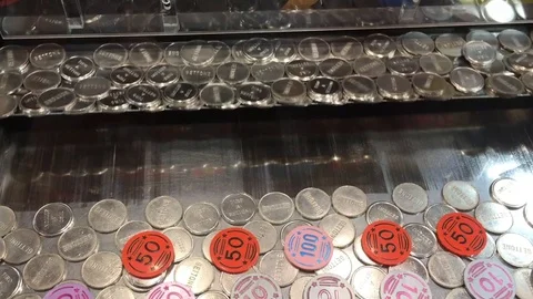 Slots - chips playing Stock Footage 102666987