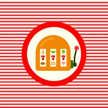 Slots color flat icon Stock Illustration