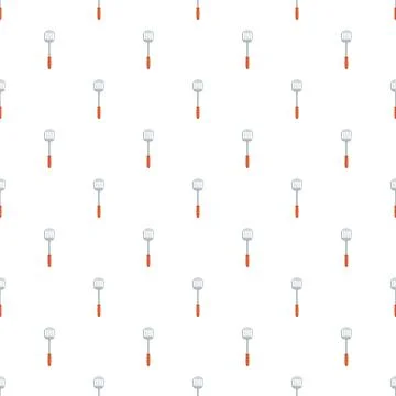 Slotted spatula kitchen utensil flat seamless pattern Stockillustratie