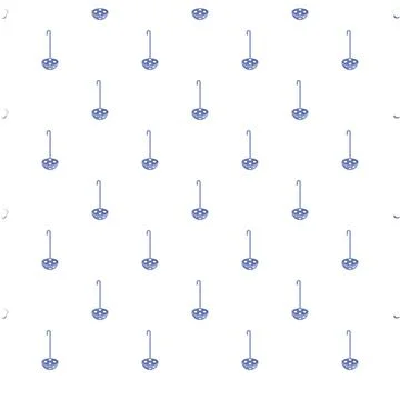 Slotted spoon kitchen utensils seamless pattern background Stockillustratie
