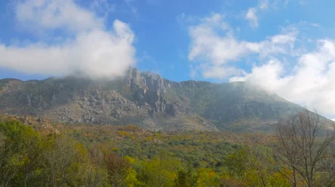 Сlouds over the mountains Stock Footage 68158311