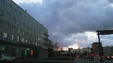 Сloudy Street Stock Footage 242164759