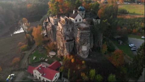 Sloup Castle in Czech Republic Stock Footage 144664503