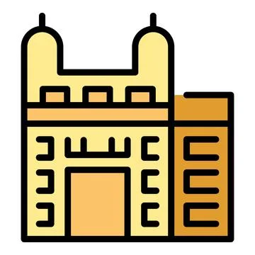 Slovak building icon vector flat Stock Illustration