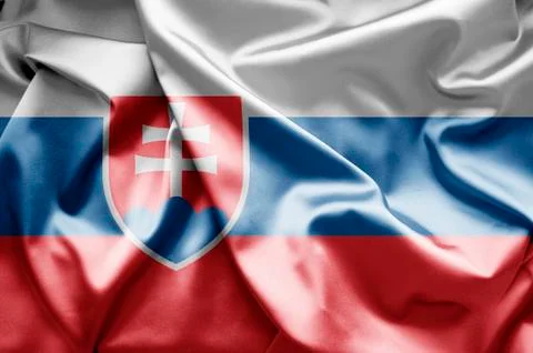 Slovak flag Illustrazione stock