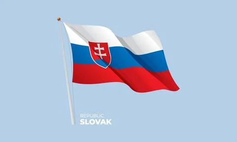Slovak flag Stock Illustration