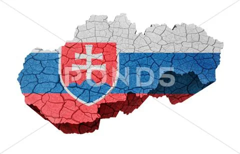Slovak map Stock Illustration