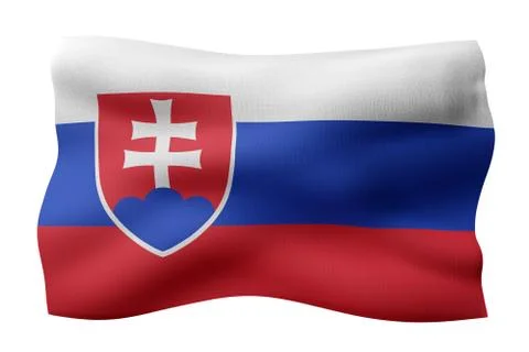 Slovakia 3d flag Stock Illustration