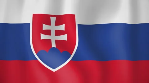 Slovakia animated flag. Seamless loop. 4K Stock Footage 145459276