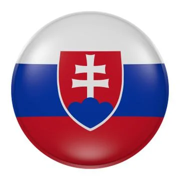 Slovakia button Illustrazione stock
