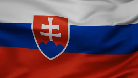 Slovakia cloth flag background loop Vídeos de archivo 265073244