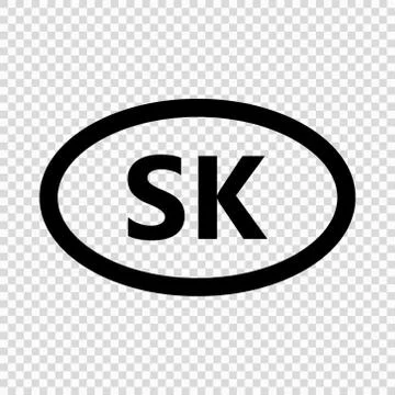 Slovakia code symbol. short country name. Domain name Stock-Illustration