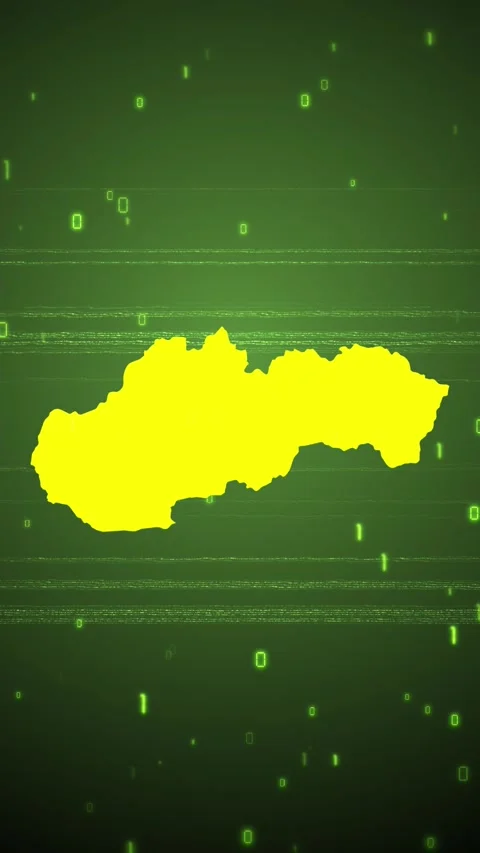 Slovakia Digital Map Intro Vídeos de archivo 258837188