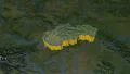 Slovakia extruded. Blue Marble. 4k or 4k+ Resolution