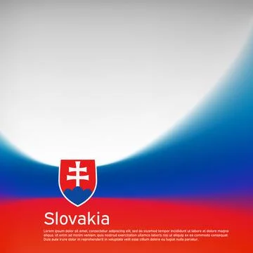 Slovakia flag background. Blurred pattern in the colors of the slovak flag Stock Illustration