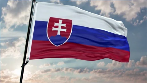 Slovakia flag background realistic waving in the wind 4K Stock Footage 293163361