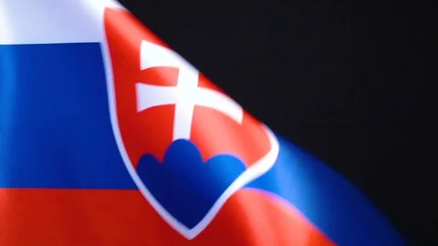 Slovakia Flag Flapping Stock Footage 118967077