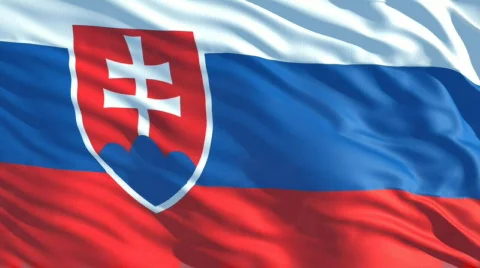 Slovakia flag Stock Footage 622984