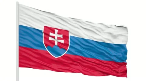 Slovakia flag Stock Footage 18141522