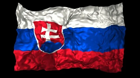 Slovakia flag Stock Footage 110854461