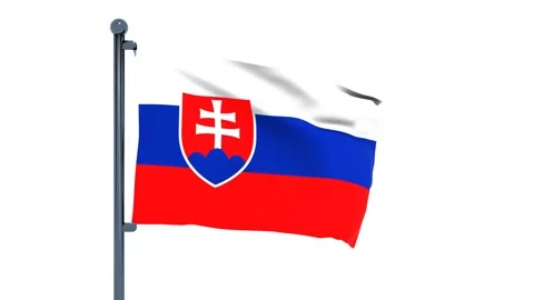 Slovakia Flag Stock Footage 150204739