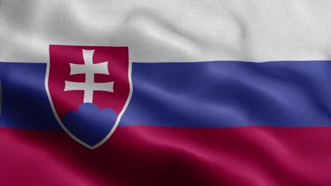 Slovakia flag Front Video stock 318669557