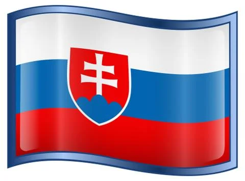 Slovakia flag icon Stock Illustration