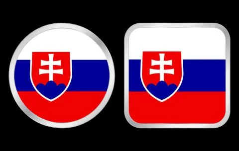 Slovakia flag icon Stock Illustration