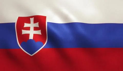 Slovakia Flag Stock Illustration