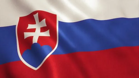 Slovakia Flag Stock Illustration
