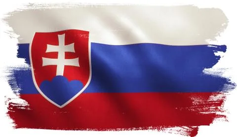 Slovakia Flag Stock Illustration
