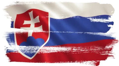 Slovakia Flag Stock Illustration