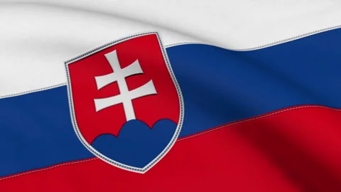 Slovakia Flag Loop Stock Footage 241260240