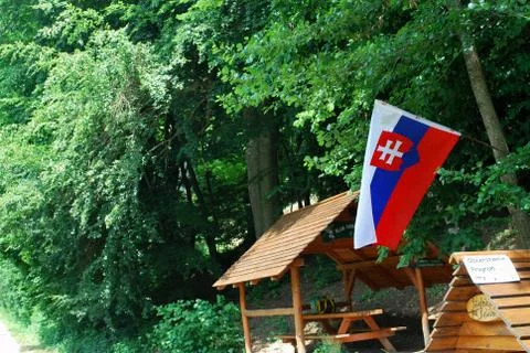 Slovakia flag Foto stock