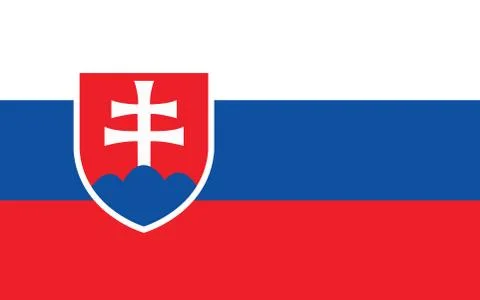 Slovakia flag vector graphic. Rectangle Slovak flag illustration. Slovakia co Stock-Illustration